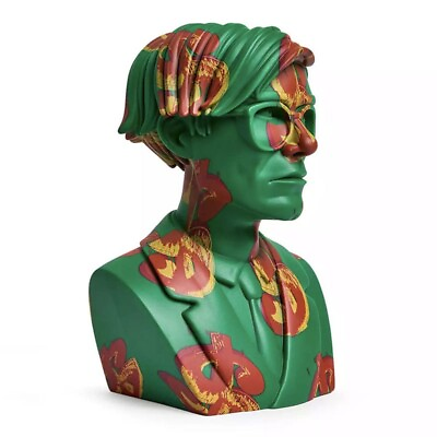 #ad Kidrobot Andy Warhol 12quot; Bust Vinyl Art Sculpture Dollar Sign Figure $187.00