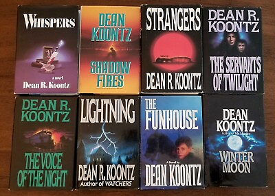 #ad 11 Dean Koontz Vintage Lot Book Club Novels Whispers Lightning Funhouse 3 added $64.00