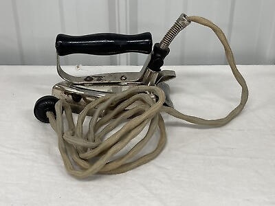 #ad Vintage Tested Working Edison Electric Hotpoint Calrod Iron #113F22 Made USA $24.99