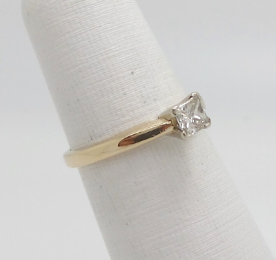 #ad 1 3CT Princess Diamond Solitaire Engagement Wedding Bridal Ring 14K Yellow Gold $369.99