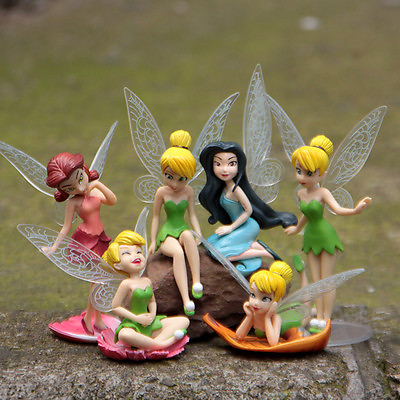 #ad Tinkerbell Tinker Bell Fairy Girls Dolls 6pcs Figures Cake Topper Party Toy Gift $9.99