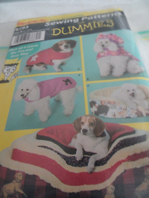 #ad Sewing Patterns for Dummies #4793 Dog Accessories All Sizes Uncut $8.50