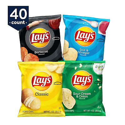 #ad Lay#x27;s Potato Chip Variety Pack Snack Chips 40 Count Multipack $22.86