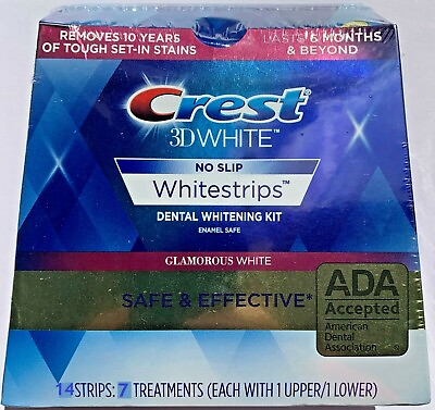 #ad NO BOX CREST 3D GLAMOROUS WHITE Whitestrips Teeth Dental Whitening Strips NEW $26.99