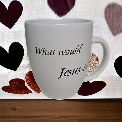 #ad WWJD Coffee Mug What Would Jesus Do Coventry Daily Blessings Black amp; White Cup $14.59