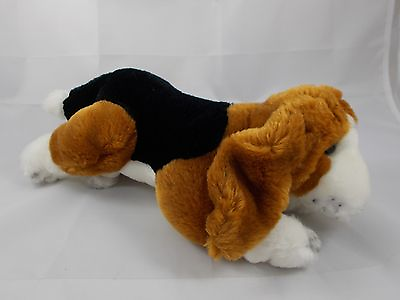 #ad Dog Plush 10 Inch Long Puppy Dillards Brown Black White Stuffed Animal $11.66