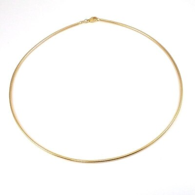 #ad Solid 14K Yellow Gold Tube Snake Chain Necklace 18.25quot; 2mm $1499.99