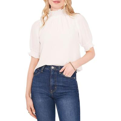 #ad 1.State Womens Pleated Mockneck Elbow Sleeve Pullover Top Blouse BHFO 0605 $16.99