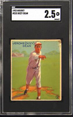 #ad 1933 Goudey #223 Dizzy Dean SGC 2.5 $874.99