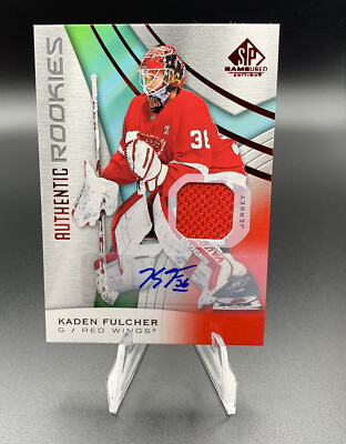 #ad 2019 SP Game Used Authentic Rookies Red Jersey Kaden Fulcher #165 Rookie Auto RC $11.99