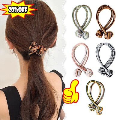#ad Chinese Knot Hair Ties Hair Band Strong Double Head Elastic Ponytail Holders $1.14