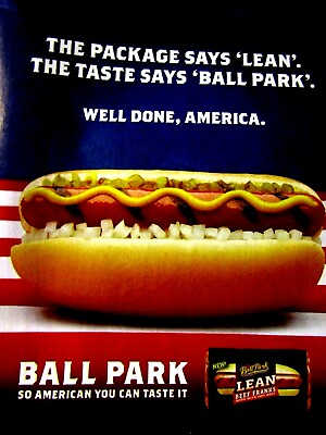 #ad 2013 Ball Park Lean Franks Original Print Ad 8.5 x 10.5quot; $4.76