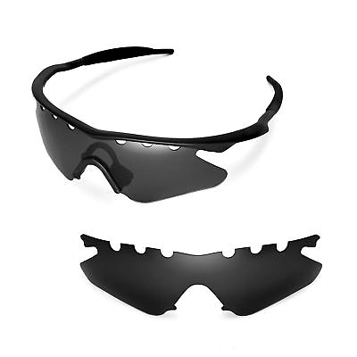 #ad Walleva Black Vented Replacement Lenses For Oakley M Frame Heater Sunglasses $16.99