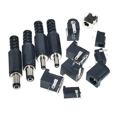 #ad DC Power Plug Connector Socket Jack Male Female Panel Mount 1.3mm 2.1mm 2.5mm $20.59