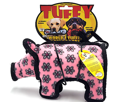 #ad Tuffy Jr Barnyard Pig Soft Squeaky Durable Floating Tug amp; Shake Dog Toy 9x5quot; $22.89