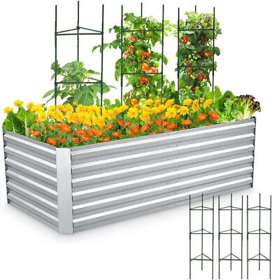 #ad Galvanized Raised Garden Bed 6x3x2FT Outdoor Large Metal Planter Box Steel Kit@ $79.99