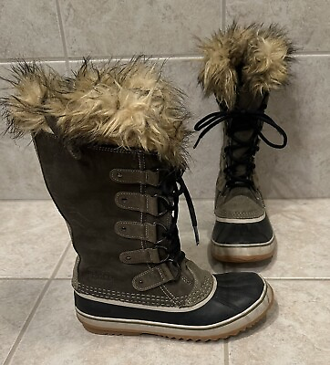 #ad Sorel Womens Boot Size 10 Joan Of Arctic Waterproof Faux Fur Boots $34.99
