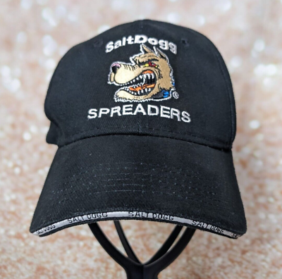 #ad Salt Dogg Spreaders Black Adjustable Dog Baseball Style Hat Cap NWOT $14.00