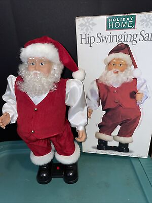 #ad Hip Swinging Santa Tested Works Santa Claus Coming Town 16” $15.00