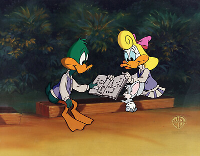 #ad Tiny Toons Adventures Original Production Cel Plucky Duck Shirley Little Sneezer $450.00