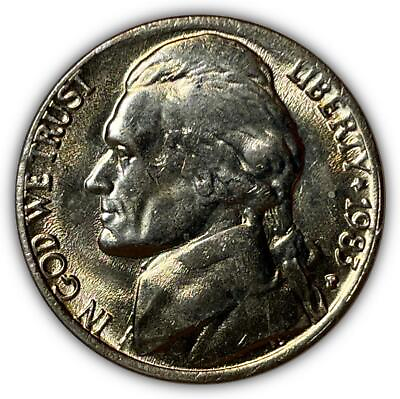 #ad 1983 P Jefferson Nickel Brilliant Uncirculated BU Coin STOCK IMAGE #6313 $7.95