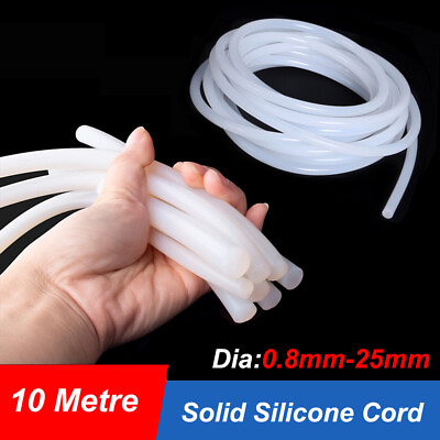 #ad White Solid Silicone Rubber Cord Seal O Ring Cord Dia. 0.8 1 2 3 4 5 6 8 10 25mm $6.09