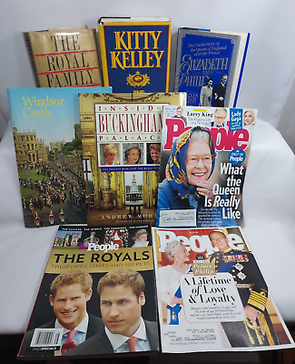 #ad Queen Elizabeth and The Royals Collectors Lot Books HCDJ amp; Magazines Bundle $114.00