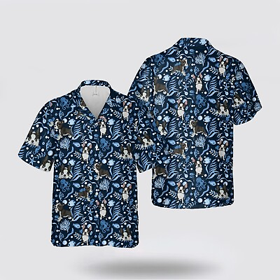 #ad Boston Terrier Dog Pattern All Over Print Hawaiian Shirt Dog Hawaii Shirt $28.45