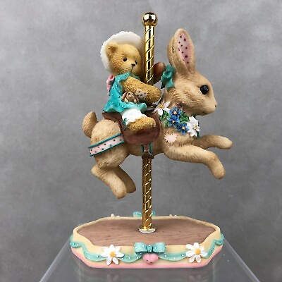 #ad RARE 1998 Enesco Cherished Teddies Jenelle Friend Cherish Forever Bunny Figurine $27.99