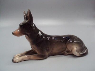 #ad German Shepherd dog German porcelain figurine GDR DDR Vintage 5541 $144.00