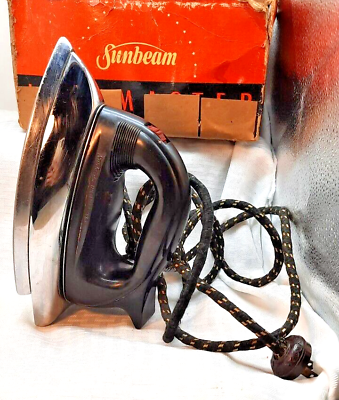 #ad Sunbeam Ironmaster Vintage Iron Model A 4 Works $18.00