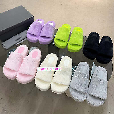 #ad embroidery slipsole soft faux fur slippers fashion women 6 colors 35 41 2023 new $93.99