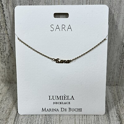 #ad Lumiela “SARA” Necklace Gold Color 15” 20” Nickel Free Marina De Buchi NEW $10.99