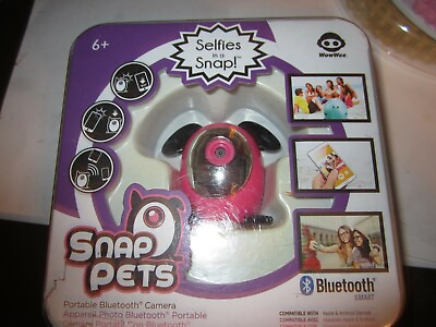 #ad WowWee Selfies in a Snap Snap Pets Portable Bluetooth Camera Pink Black NIP $6.99