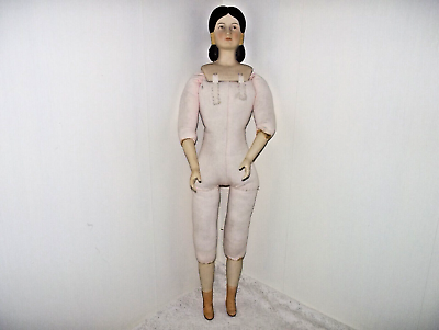 #ad Vtg Indian Maiden Pencil Doll Cloth and Porcelain 16ins Ready to Dress $10.99