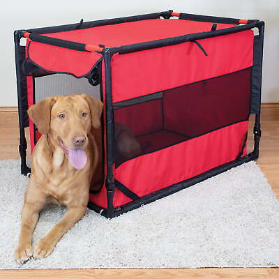 #ad Portable Large Dog Kennel Pet Cat Cage Crate Travel Soft Folding Carrier Car US $37.97
