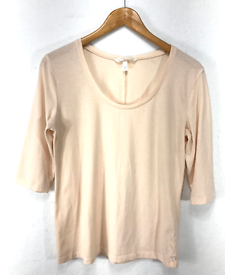 #ad Victorias Secret T Shirt Womens Large Dusty Pink 3 4 Sleeve Soft Scoop Neck $13.93