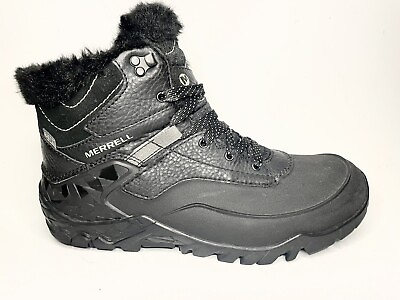 #ad Womens Merrell Aurora 6 Ice Waterproof Black 8.0 Vibram Boots J37216 Size 8 $47.95