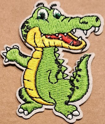 #ad Cartoon Alligator embroidered Iron on patch $7.00