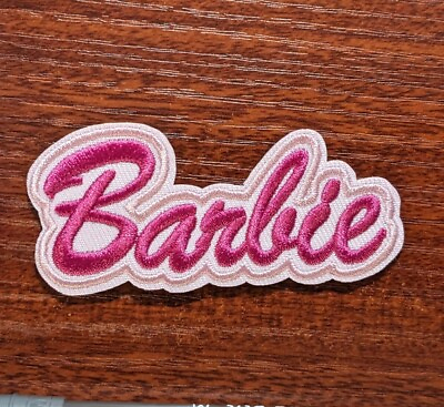 #ad Barbie Patch Pink Dolls Toys Movie Girls Cute Embroidered Iron On 1.25x3quot; $5.00