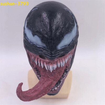 #ad Venom Mask Full Face Head Cosplay Latex Props Halloween Party Gifts Performance $22.81