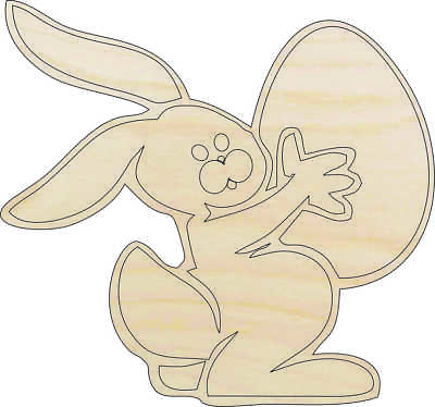 #ad Easter Bunny Laser Cut Out Unfinished Wood Craft Shape ESR4 $33.40
