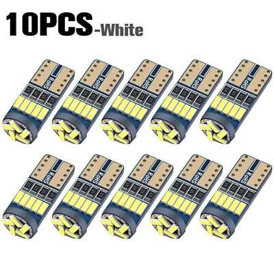 #ad 10pcs T10 LED Canbus Error Free Bulb 15SMD 194 W5W Car Wedge Lamp Dome Map Light $3.51