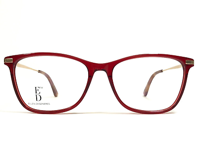 #ad Ellen Degeneres Eyeglasses Frames O 33 CRYBG Clear Red Gold Square 55 16 142 $44.99