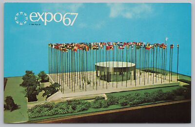 #ad Theme Park amp; Expo Pavilion Of The United Nations 1967 Canada Vintage Postcard $2.70