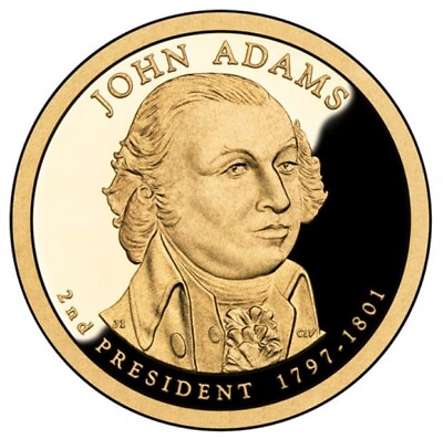 #ad 2007 S Proof John Adams Presidential Dollar Uncirculated US Mint $3.19