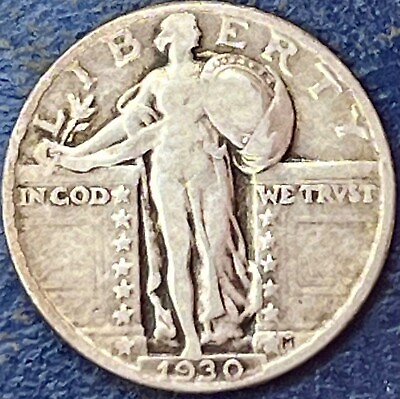 #ad 1930 STANDING LIBERTY QUARTER NICELY CIRCULATED 0405 12 $8.95