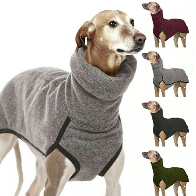 #ad S 5XL Turtleneck Dog Clothes Medium Large Pet Warm Coat Patchwork Pullover $15.09