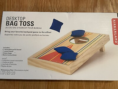 #ad NEW Kikkerland Mini Bag Toss Cornhole Desktop Toy Game Wood Board NIB $10.00