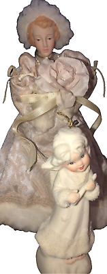#ad Vintage Porcelain Christmas Figurine Ornaments $20.00